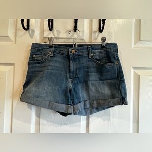 7 for all mankind cuffed denim shorts